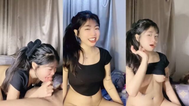 คลิปหลุด น้องมายมิ้น นั่งดูดควยเสียวจัดแล้วนอนให้ผัวเอาหีเนียนกระแทกจุกๆ
